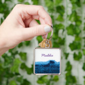 Porte-clés Aquarelle bleu marine (main)