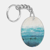 Porte-clés Aquarelle bleu saphir (Devant gauche)