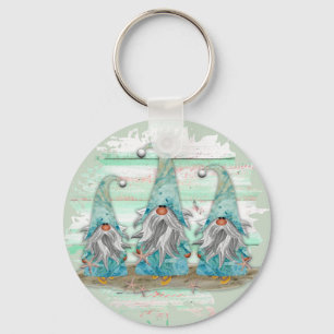 Porte-clés Aquarelle bleu tropical