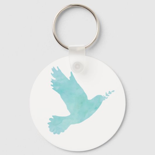Porte-clés Aquarelle Blue Dove (Recto)