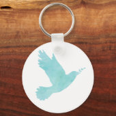 Porte-clés Aquarelle Blue Dove (Recto)