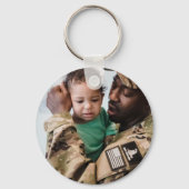 Porte-clés Aquarelle Boho Feather et Floral Wreath Photo (Verso)