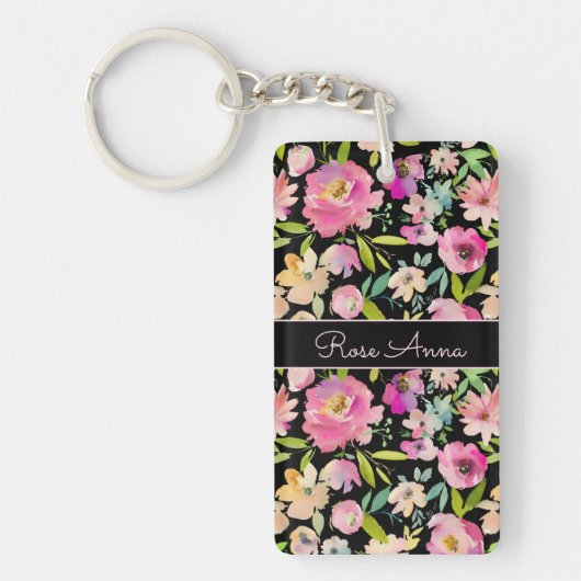 Porte-clés Aquarelle Boho Pastel (Devant)