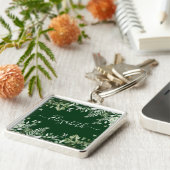 Porte-clés Aquarelle Botanique Ivy Sage Ferns Vert (Côté)