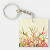 Porte-clés aquarelle botanique tropicale (Devant)