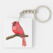 Porte-clés Aquarelle cardinale (Dos)