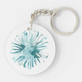 Porte-clés Aquarelle Corail - Bleu 2 (Dos)