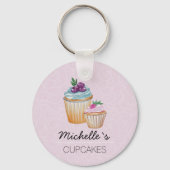 Porte-clés Aquarelle Coupe-Gâteaux Et Fruits (Recto)