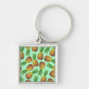 Porte-clés Aquarelle d'ananas 2