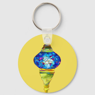 Porte-clés Aquarelle d'art mosaïque des lampes turques