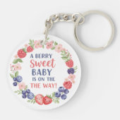 Porte-clés Aquarelle de Baby shower doux Berry (Dos)