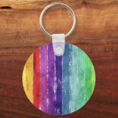 Porte-clés Aquarelle de bandes géométriques (Recto)