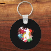 Porte-clés Aquarelle de basketball (Recto)