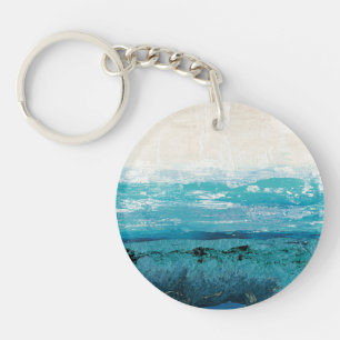 Porte-clés Aquarelle de bleu de saphir