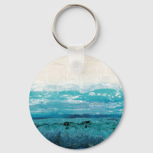 Porte-clés Aquarelle de bleu de saphir