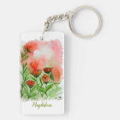 Porte-clés Aquarelle de coquelicots (Dos)