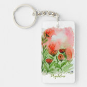 Porte-clés Aquarelle de coquelicots (Devant)