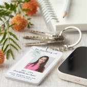 Porte-clés Aquarelle de dragonfly Memorial Keepsaké (Devant droit)