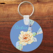 Porte-clés Aquarelle de fleur de cactus (Recto)