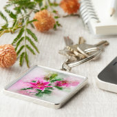 Porte-clés Aquarelle de fleur de Stargazer Lily - wb 02 (Côté)