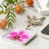 Porte-clés Aquarelle de fleur d'orchidée - rose wb 02 (Côté)