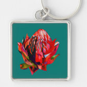 Porte-clés Aquarelle de fleurs indigènes de Waratah (Devant)