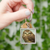 Porte-clés Aquarelle de hibou (main)