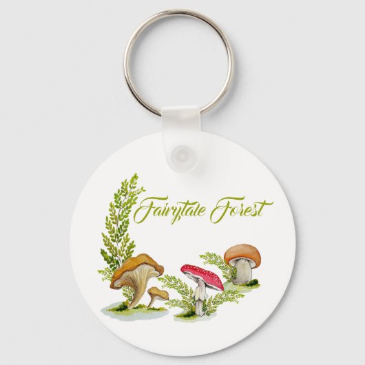 Porte-clés Aquarelle de la forêt de Fairytale ensemble de cha (Recto)