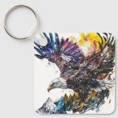 Porte-clés Aquarelle de Mountain Majesty Eagle (Recto)
