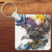 Porte-clés Aquarelle de Mountain Majesty Eagle (Recto)
