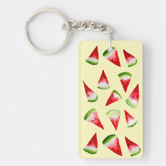 Porte-clés Aquarelle de pastèque fruit mignon (Devant)