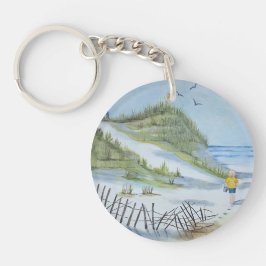 Porte-clés Aquarelle de plage (Devant)