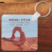 Porte-clés Aquarelle Delicate Arch Moab Utah National Park (Verso)