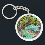 Porte-clés Aquarelle du parc national des Everglades<br><div class="desc">Découvrez cette superbe illustration d'aquarelle du Parc National des Everglades et préparez-vous à quelques aventures ! Consultez ma boutique pour plus de designs aussi!</div>