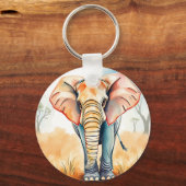 Porte-clés Aquarelle d'un éléphant (Verso)