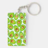 Porte-clés Aquarelle en tranches d'Avocado (Dos)