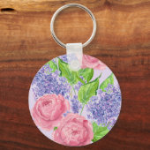 Porte-clés Aquarelle et lilas (Recto)