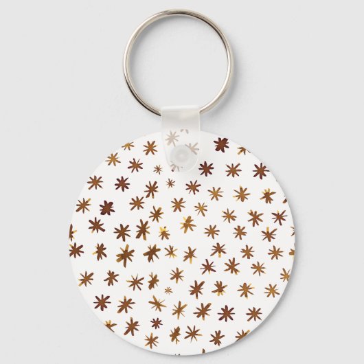 Porte-clés Aquarelle étoilée - orange (Recto)