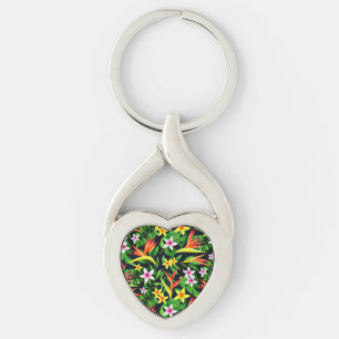Porte-clés Aquarelle Fleurs Et Fruits Motif Floral-23768