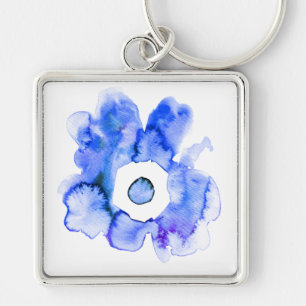 Porte-clés Aquarelle florale dessinée à la main porte - clé d