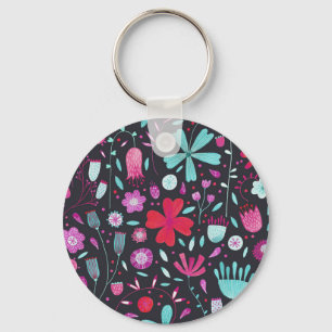 Porte-clés Aquarelle Flower Meadow foncé