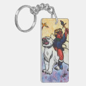 Porte-clés aquarelle garçon roi manèges puissance panthère bl (Devant gauche)