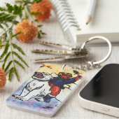 Porte-clés aquarelle garçon roi manèges puissance panthère bl (Devant droit)