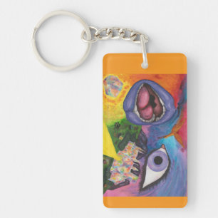 Porte-clés Aquarelle Imaginaire Dimensions Femme Opal Surreal