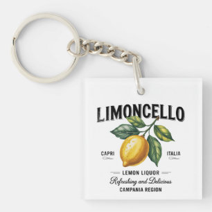 Porte-clés Aquarelle Limoncello Lemon Liqueur Italie