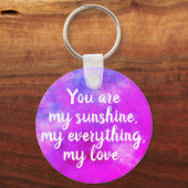 Porte-clés Aquarelle marbrée violette couleur Ombre (Verso)