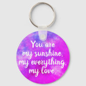 Porte-clés Aquarelle marbrée violette couleur Ombre (Verso)