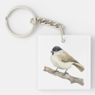 Porte-clés Aquarelle Marsh Tit