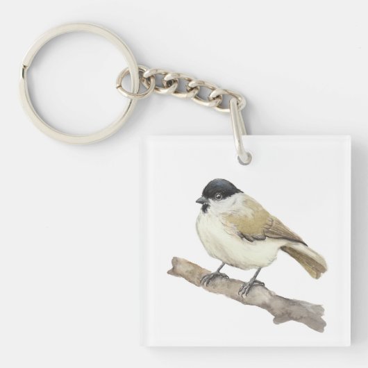 Porte-clés Aquarelle Marsh Tit (Devant)