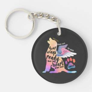Porte-clés Aquarelle Mémorial chien de chien Aquarelle mignon